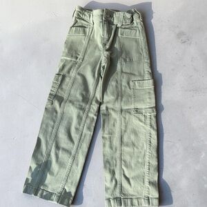 Abercrombie Kids High Rise Wide leg Sage Green Pants